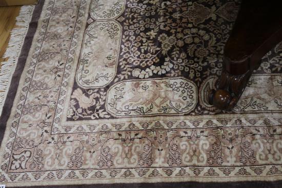 A Persian part silk rug 225 x 157cm.